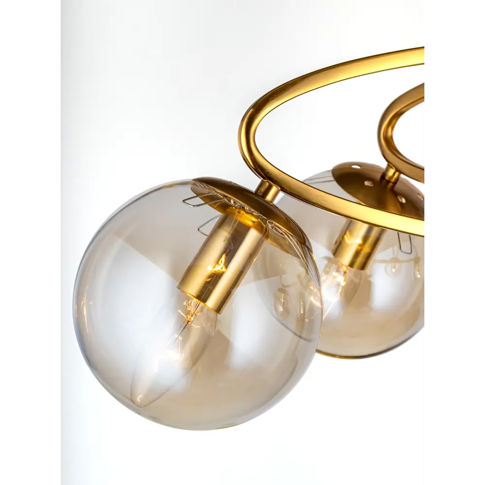 Люстра потолочная Enger 4 лампы 12 м² цвет золотой/медь LAMPLANDIA STLM-2000044 - Вид №2