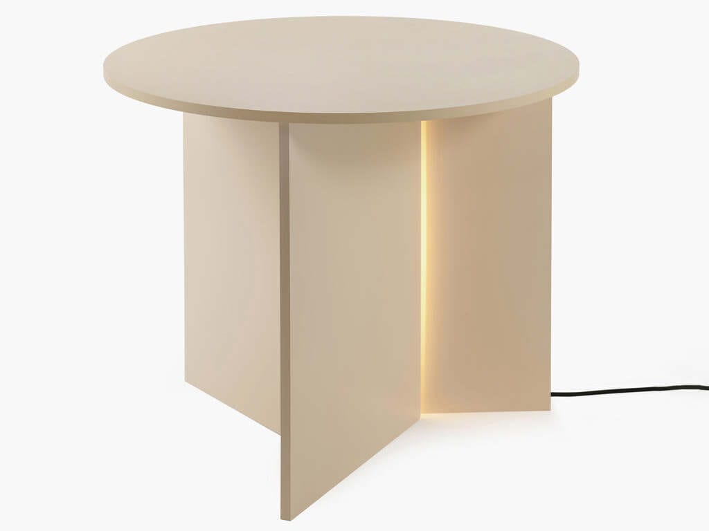 Деревянный круглый низкий журнальный столик Serax Furniture by Ann Demeulemeester ARCH-00022979