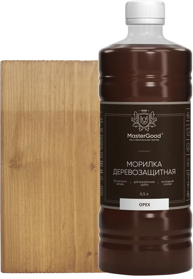 Морилка GOOD MASTER для дерева цвет орех 0,5 л 88038578