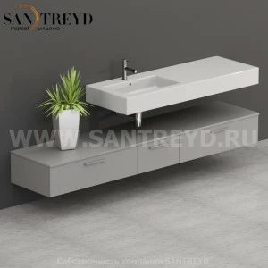 T22552NO2 Столешницы для использования в сочетании с тумбами и открытыми тумбами 225 см серая Globo ARREDO WOOD Италия