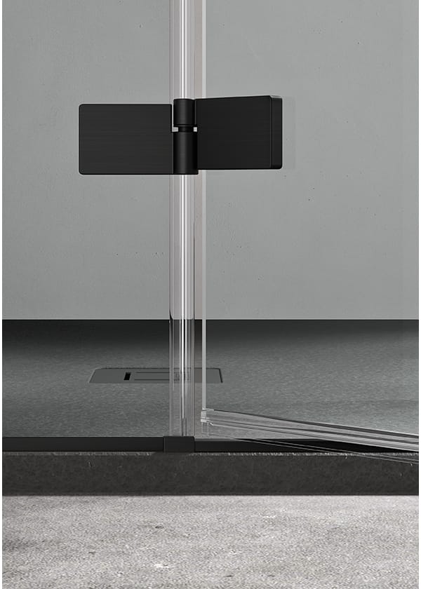 Стеклянная угловая душевая кабина с распашной дверью Gruppo Geromin Baly ARCH-00101413 - Вид №2