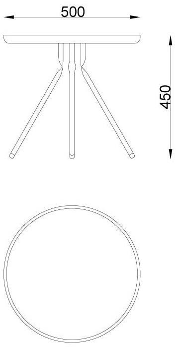Askia Низкий круглый стол из ясеня Bend 1.t03.ah.mbk - Вид №4
