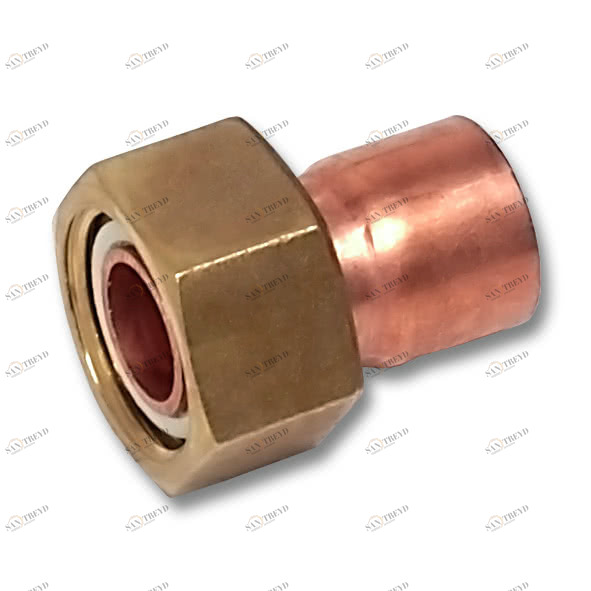 15240G1834 SANHA 5240G переход ВП-ВР, с накид- ной гайкой, медь 18x3/4 мм 