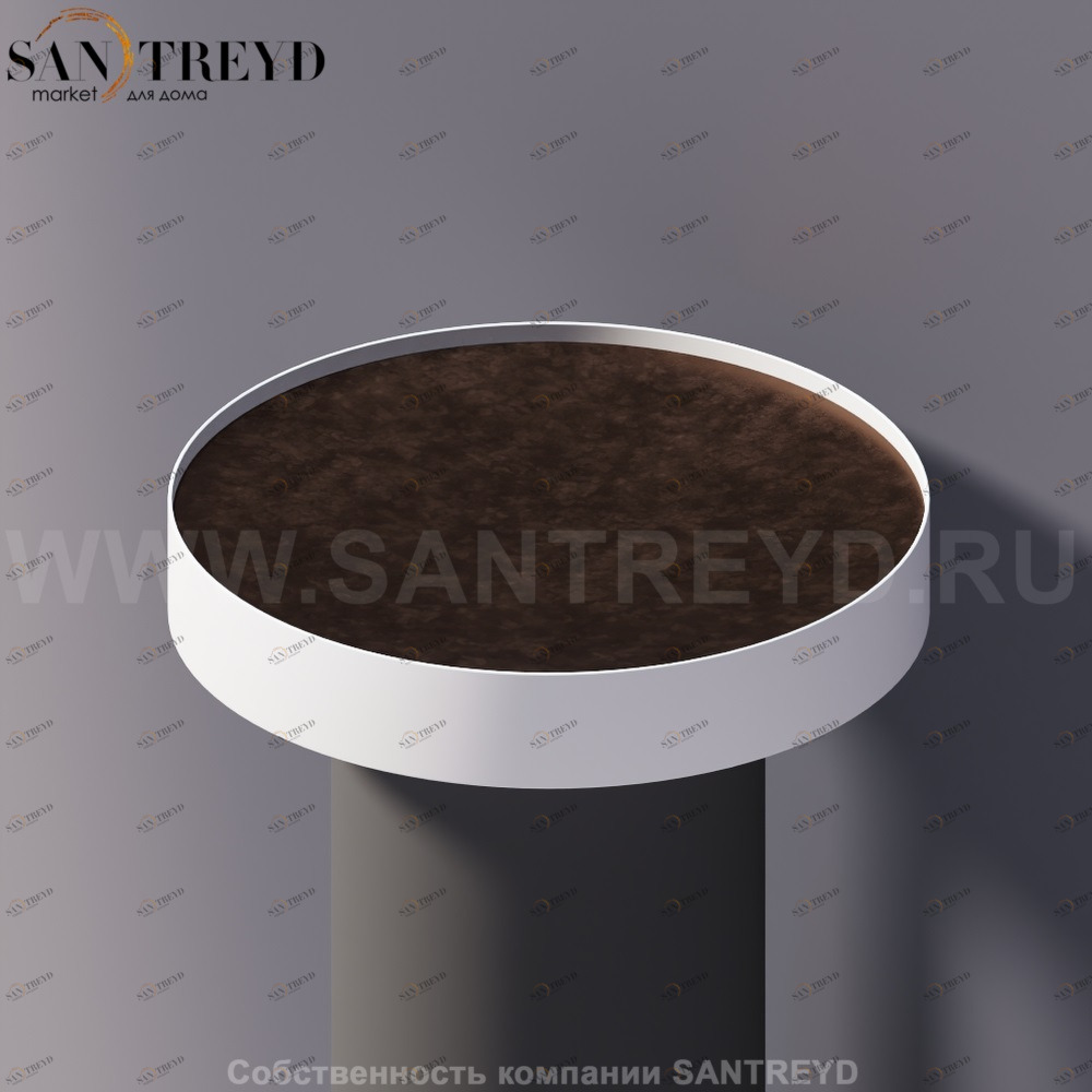 Agape GEMMA Столик темная бронза с белым ободом ACOM257BRZ