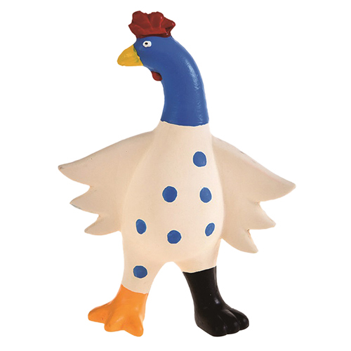 ПР0047763 Игрушка для собак Петух с пищалкой 18,5х13х6,5см латекс синий Foxie 