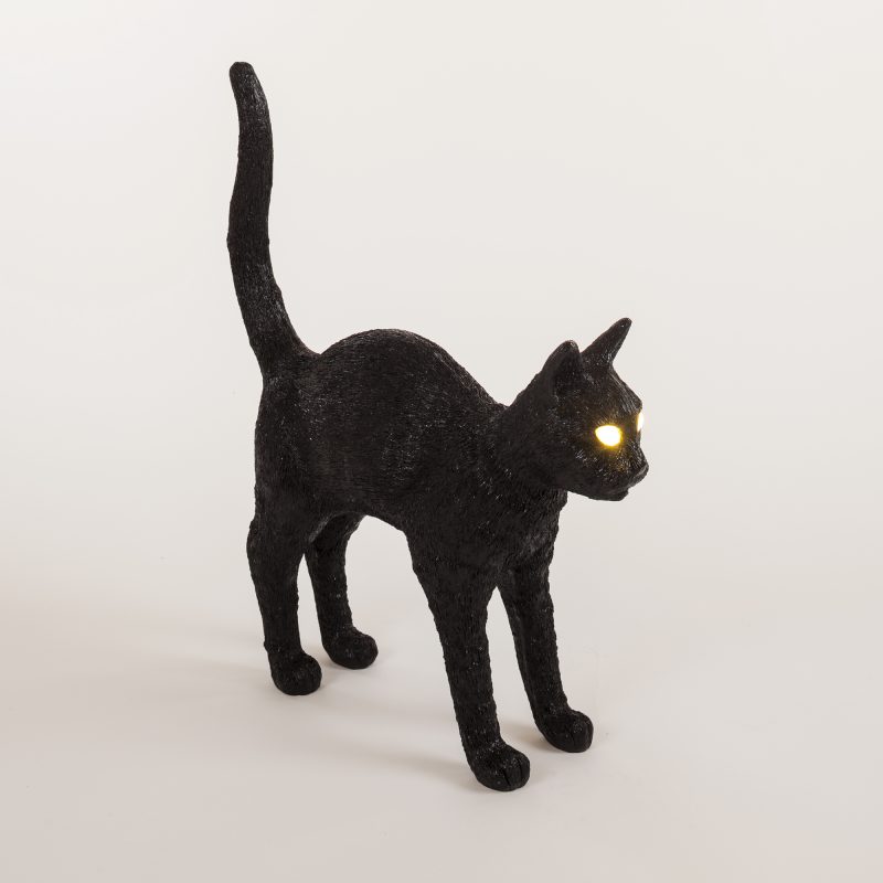 Настольная лампа черная 52х46 см Jobby Black 15041 SELETTI ЖИВОТНЫЕ, КОШКА 00-3882460 Черный  - Вид №1