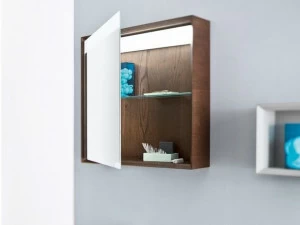 ARBLU Квадратное зеркало с настенным контейнером