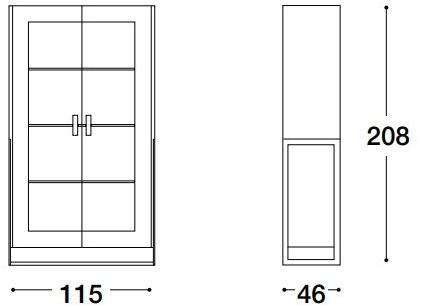 VOLPI Витрина из дерева и стекла со встроенной подсветкой Luigi volpi Lv-14002 - Вид №2