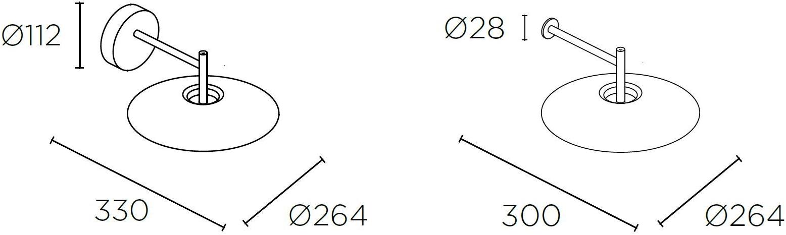 LEDS C4 Стальной светодиодный настенный светильник прямого света с фиксированным кронштейном H 05-7742-05-05/dn-dn - Вид №4