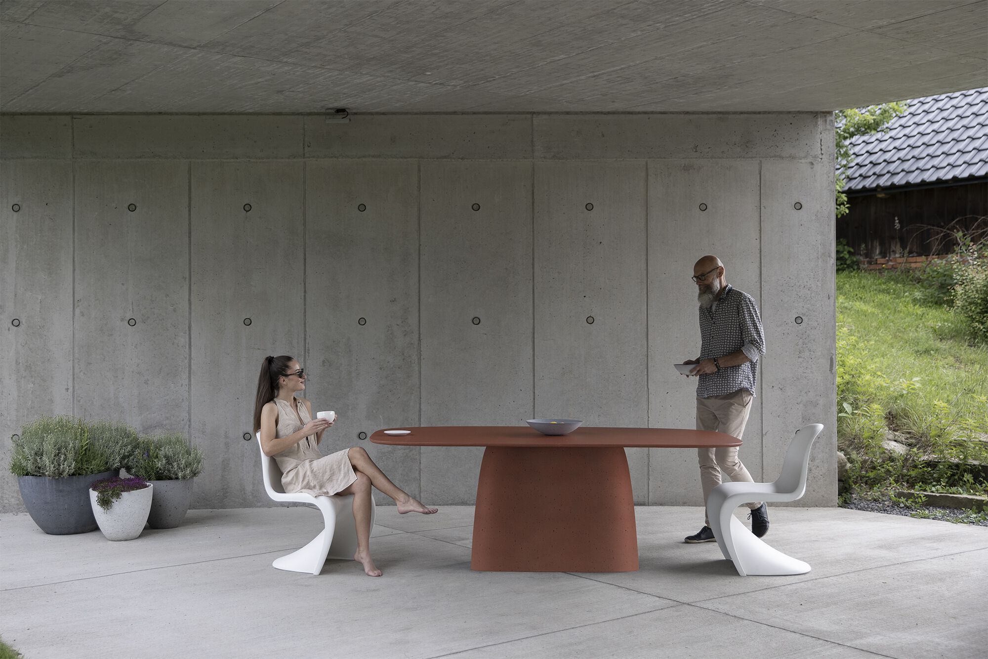 Бетонный прямоугольный садовый стол Betoni ARCH-00124614 - Вид №5