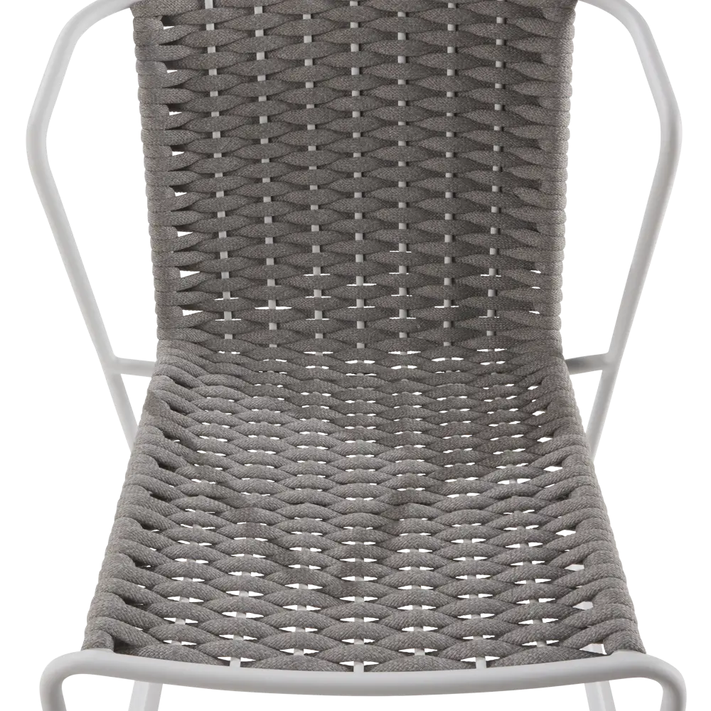 Стул Naterial Livia 63.5x80.5x58 см алюминий/текстиль цвет бело-серый STLM-2115461 - Вид №9