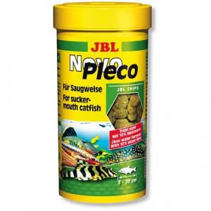 ПР0023300 Корм для рыб NovoPleco Водорослевые чипсы с примесью целлюлозы для кольчужных сомов, 250мл JBL