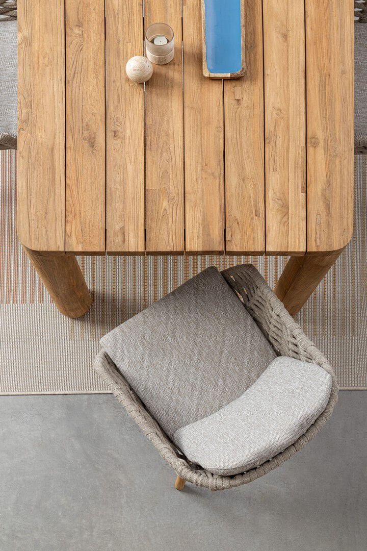 Веревочный садовый стул со встроенной подушкой BIZZOTTO Tamires ARCH-00070128 - Вид №7