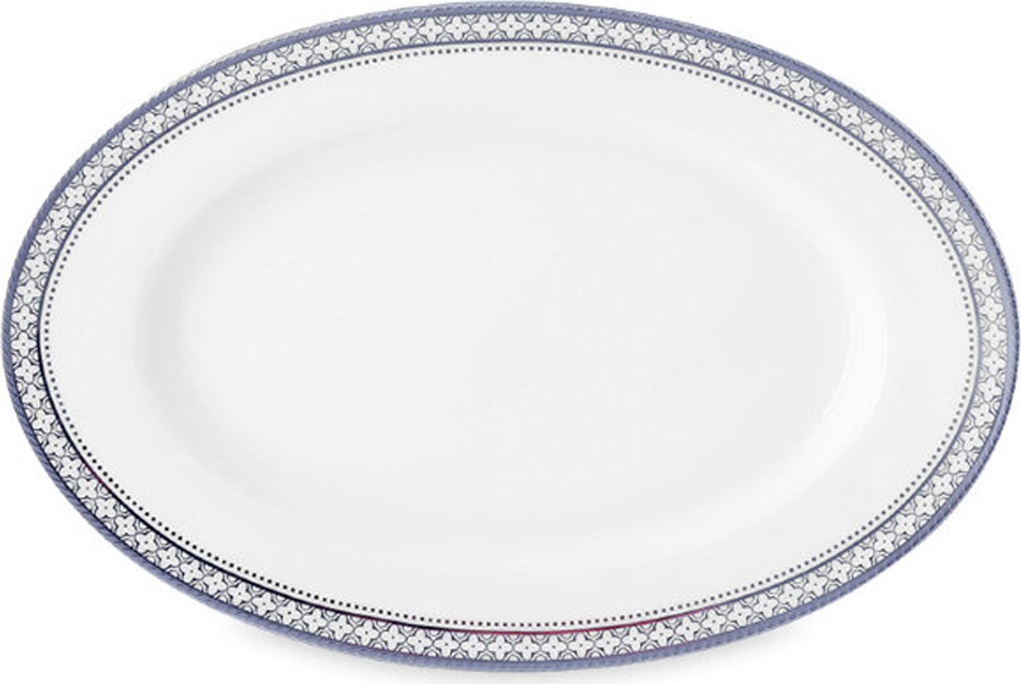 10649463 Noritake Блюдо овальное Noritake "Трефолио,платиновый кант" 32см Фарфор, Керамика 