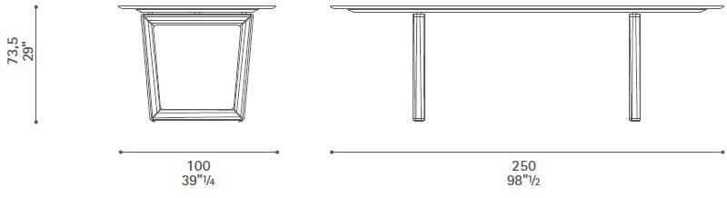 Poltrona Frau Прямоугольный стол из массива дерева La collezione - tavoli e sedie sun-id-1487414 - Вид №8