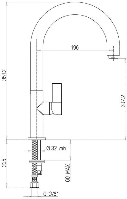 Paini Cox 78CR572PSALMKM смеситель для кухни  - Вид №2