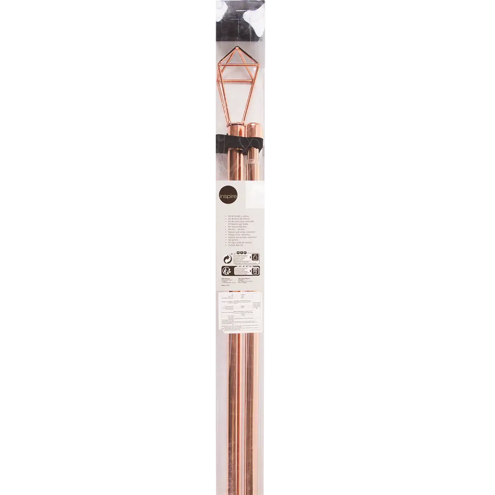 Карниз двухрядный раздвижной Клетка 160-300 см цвет медь 81976807 STLM-2069011 INSPIRE  - Вид №2