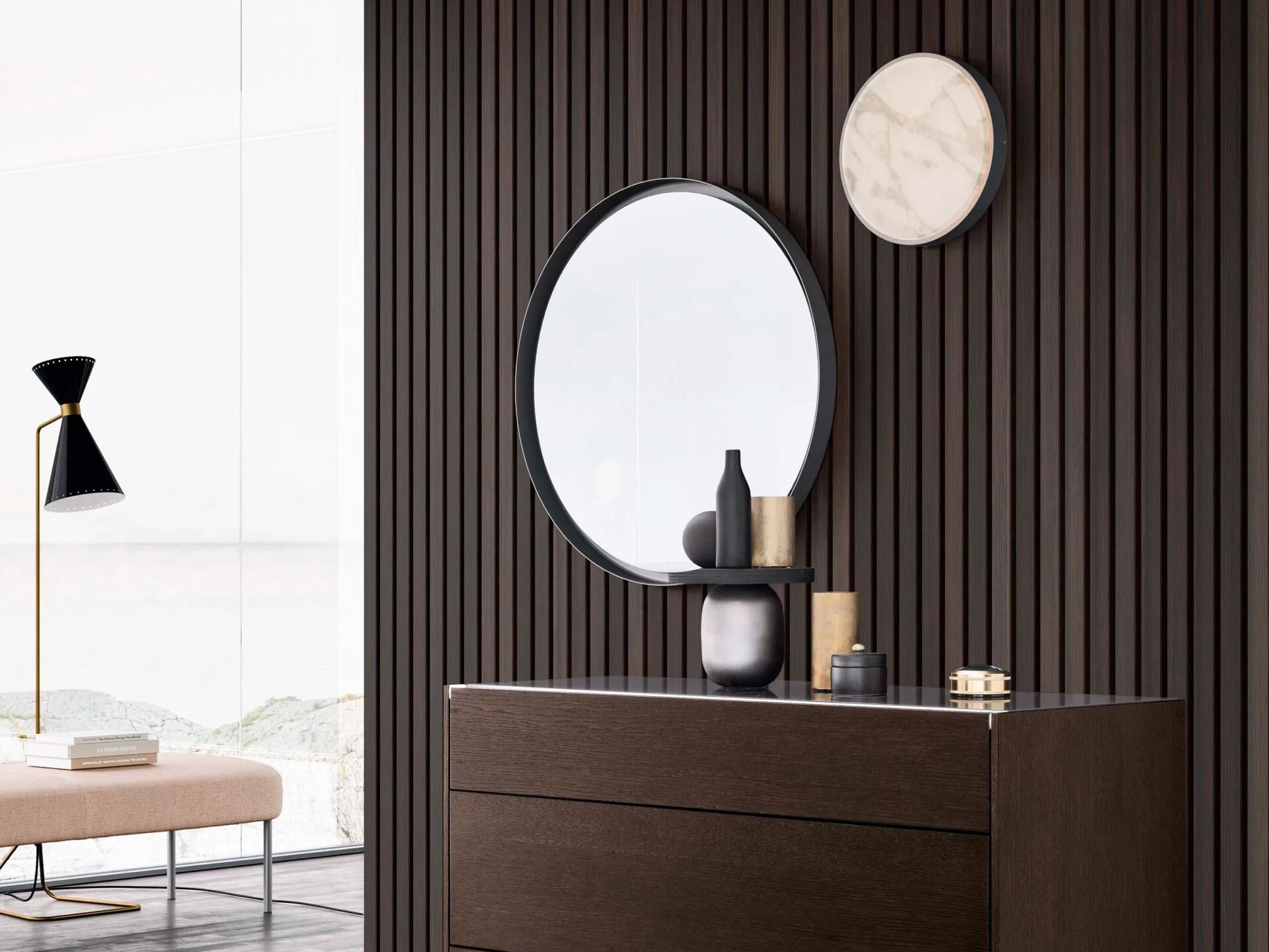 Настенное круглое зеркало Alf DaFrè DISCO ARCH-00127057 - Вид №4