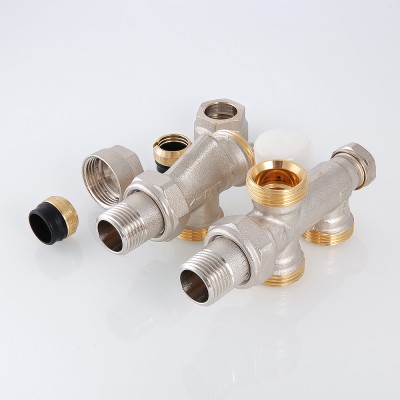 VT.225K.N.E04050 Регулирующий узел для подключения радиатора (комплект) Valtec 1/2" х 50% х 3/4 евроконус  - Вид №3