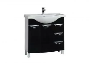 Тумба с раковиной Aquanet Асти 85 черный