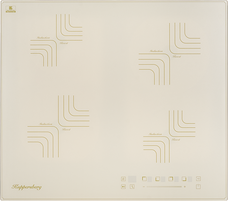 ICS 604 C Индукционная, индукционная варочная поверхность стеклокерамическая,ширина 60 см, 2 зоны 1,5 квт(booster 2 квт), 2 зоны 2 квт(booster 3 квт),электронное сенсорное управление + слайдер, 5 цифровых дисплев, 9 уровней мощности,автоматическое отключе Santreyd 