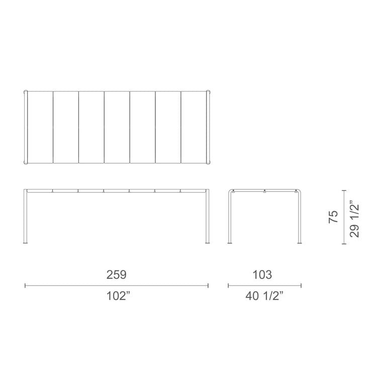 Алюминиевый садовый стол CAPPELLINI Vendicari ARCH-00141655 - Вид №4