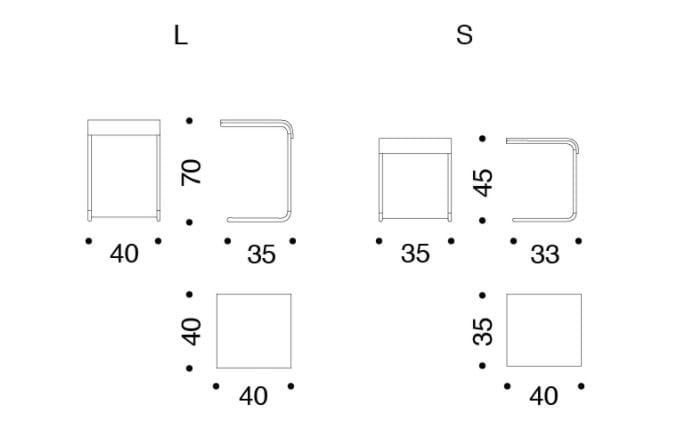 Хромированный металлический журнальный столик и столешница Dinoc Danese Milano Farallon ARCH-00107182 - Вид №9