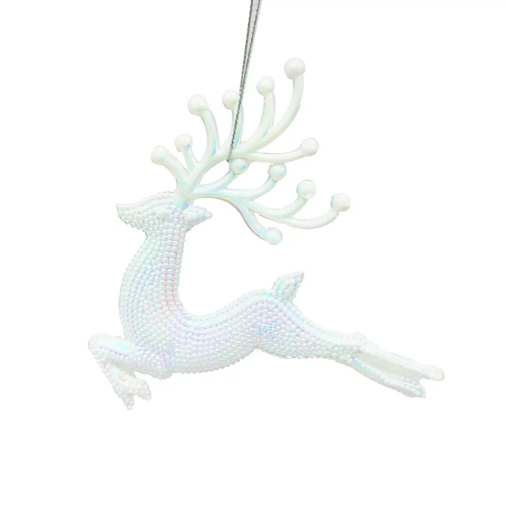 87036511 Елочная игрушка Олень 13x12 цвет белый STLM-1512746 Santreyd 