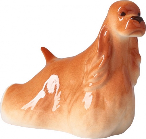 89142 Императорский фарфоровый завод Скульптура "Кокер-спаниель" Фарфор твердый 