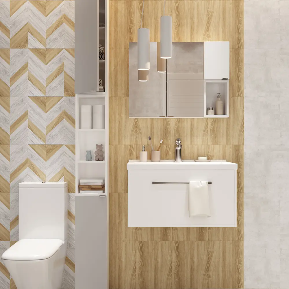 Каркас шкафа подвесного Sensea Смарт 20x80х15 см цвет белый STLM-2131297 - Вид №8