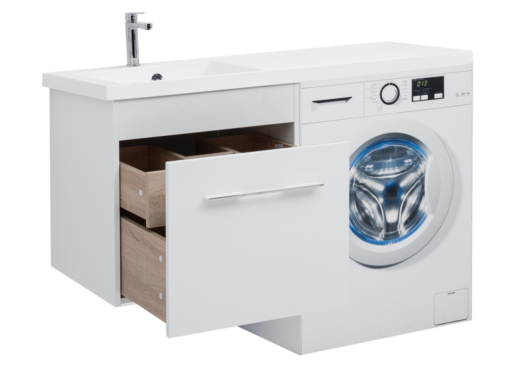 Тумба с раковиной Aquanet Августа 120 L белый 0023956500210026 - Вид №1