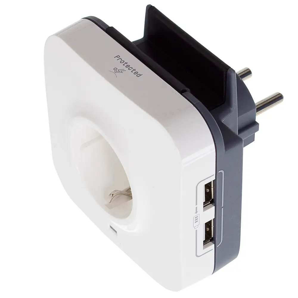 Разветвитель Legrand с подставкой для телефона 1 розетка с заземлением 16 А 2 USB 2.1 А цвет белый STLM-2186865