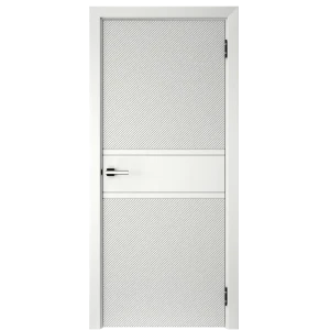 Дверь межкомнатная глухая с замком и петлями в комплекте Соло 2 40x200 эмаль цвет белый 84761632 STLM-2189016