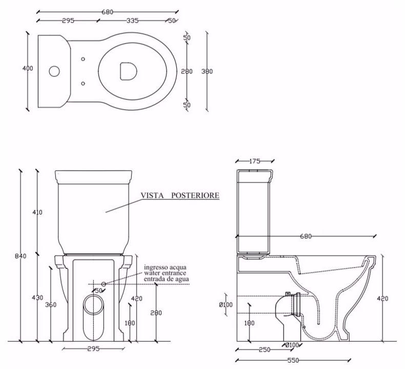 Компакт унитаз с бачком Белый Galassia ETHOS Италия sun-id-1347562 - Вид №5
