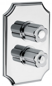 11549 БЕЛЫЙ-12549 ЧЕРНЫЙ Встроенный термостатический смеситель 1/2 ”с переключателем на 2 направления. Bongio Fleur Blanc&Noir