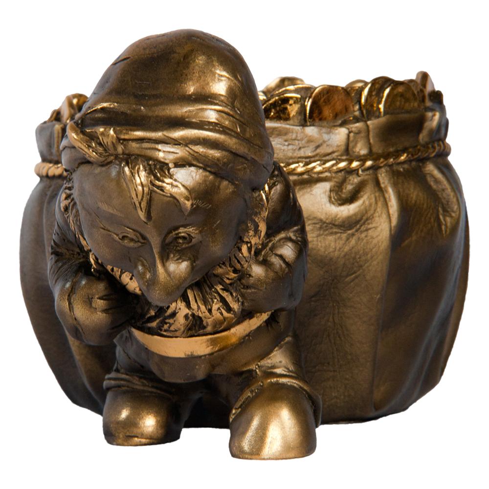 22519 Подставка для украшений Гном - все богатство в дом Бронза BOGACHO 4627138187166 - Вид №7