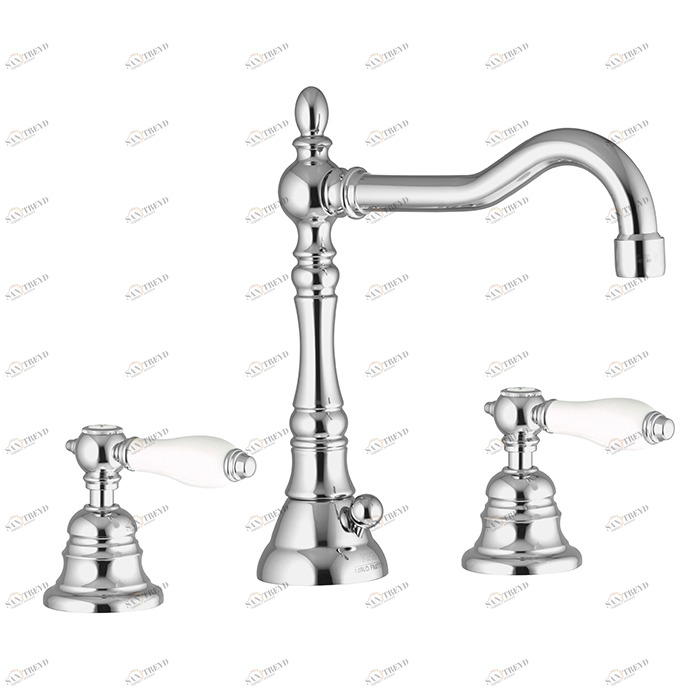 F5401 Смеситель на раковину на 3 отверстия с вращающимся изливом FIMA CARLO FRATTINI Herend 