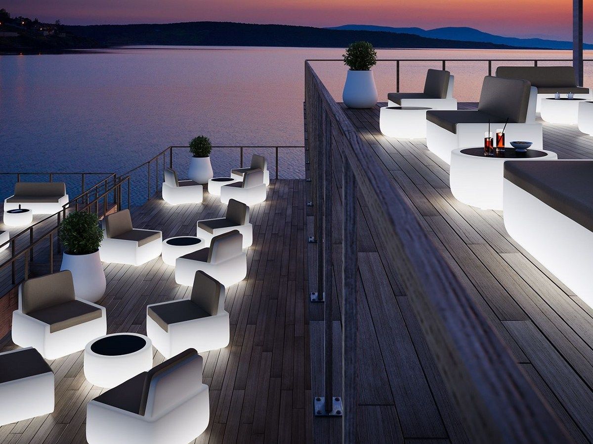 2-местный полиэтиленовый светящийся садовый диван PLUST Bold ARCH-00138428 - Вид №1