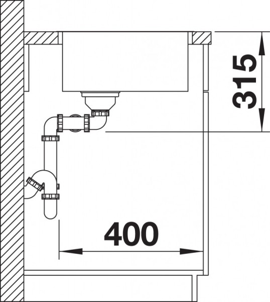522985 Кухонная мойка Blanco Andano 400/400-IF  Blanco Andano - Вид №8