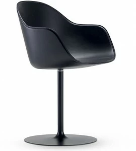 Alias Поворотное кожаное кресло с подлокотниками New lady 07d