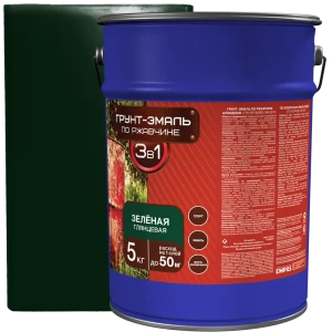 Грунт-эмаль по ржавчине 3в1 Empils гладкая цвет зелёный 5 кг