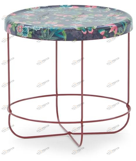 Moroso Круглый журнальный столик из полиэфирной смолы со стальным основанием sun-id-1456689