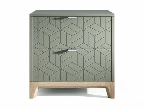 Прикроватная тумбочка дизайнерская серая Case THE IDEA  210306 Серый