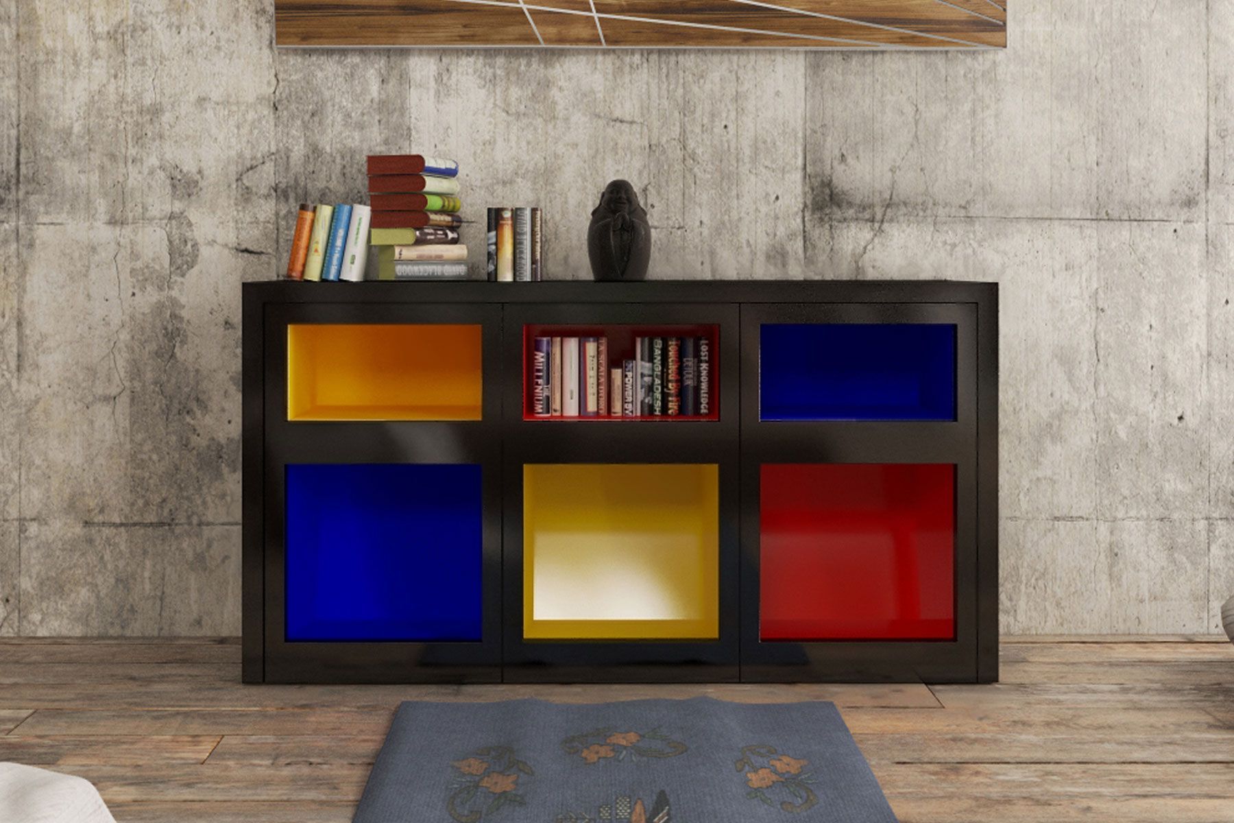 Прямоугольная деревянная консоль со встроенными сиденьями Concepticon GUESTOCK ARCH-00061520 - Вид №1