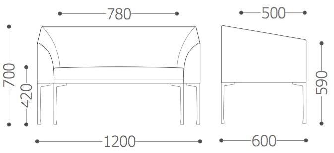 VAGHI 2-х местный диван Alias mini As2m - Вид №3