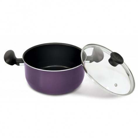 04166322 Кастрюля/ кастрюля cook right, черная смородина, 22 см, 3,5 л, с крышкой Tefal Santreyd  - Вид №1