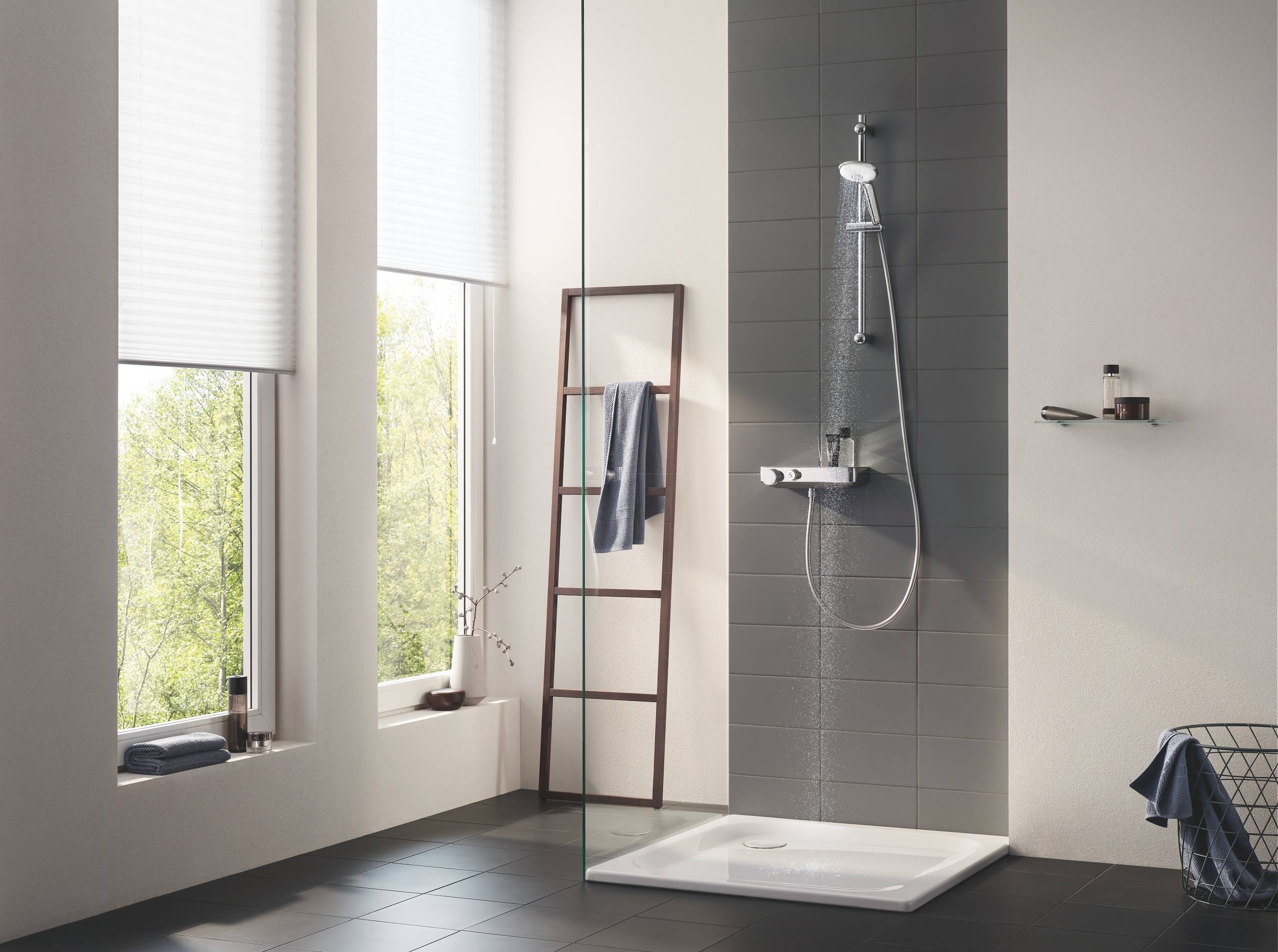 Термостатический смеситель для душа GROHE GRT SmartControl и душевой гарнитур Euphoria 110 Massage с душевой штангой 900 мм (34721000) - Вид №8