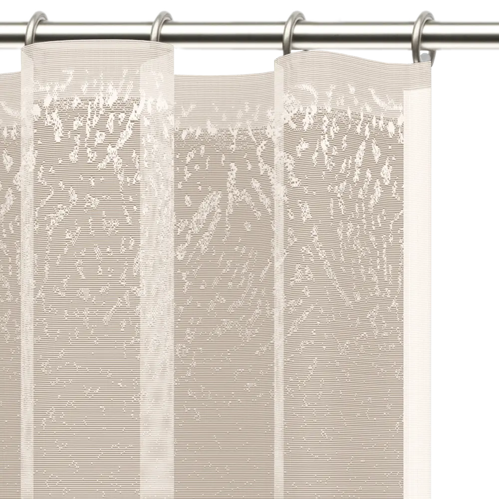 Тюль на ленте для кухни "Рельеф" 245x165 см цвет экрю Santreyd STLM-2189240 - Вид №4