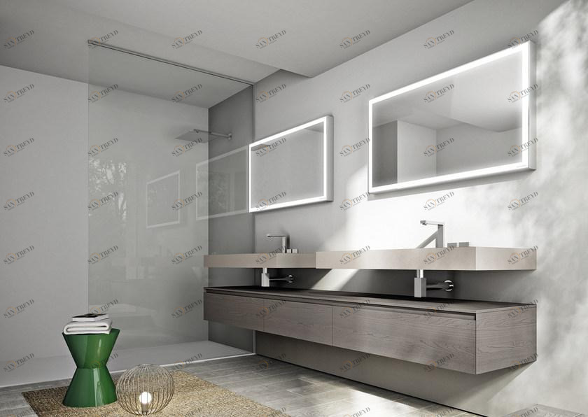 Ideagroup Полная мебель для ванной комнаты из каштана Cubik sun-id-1457899