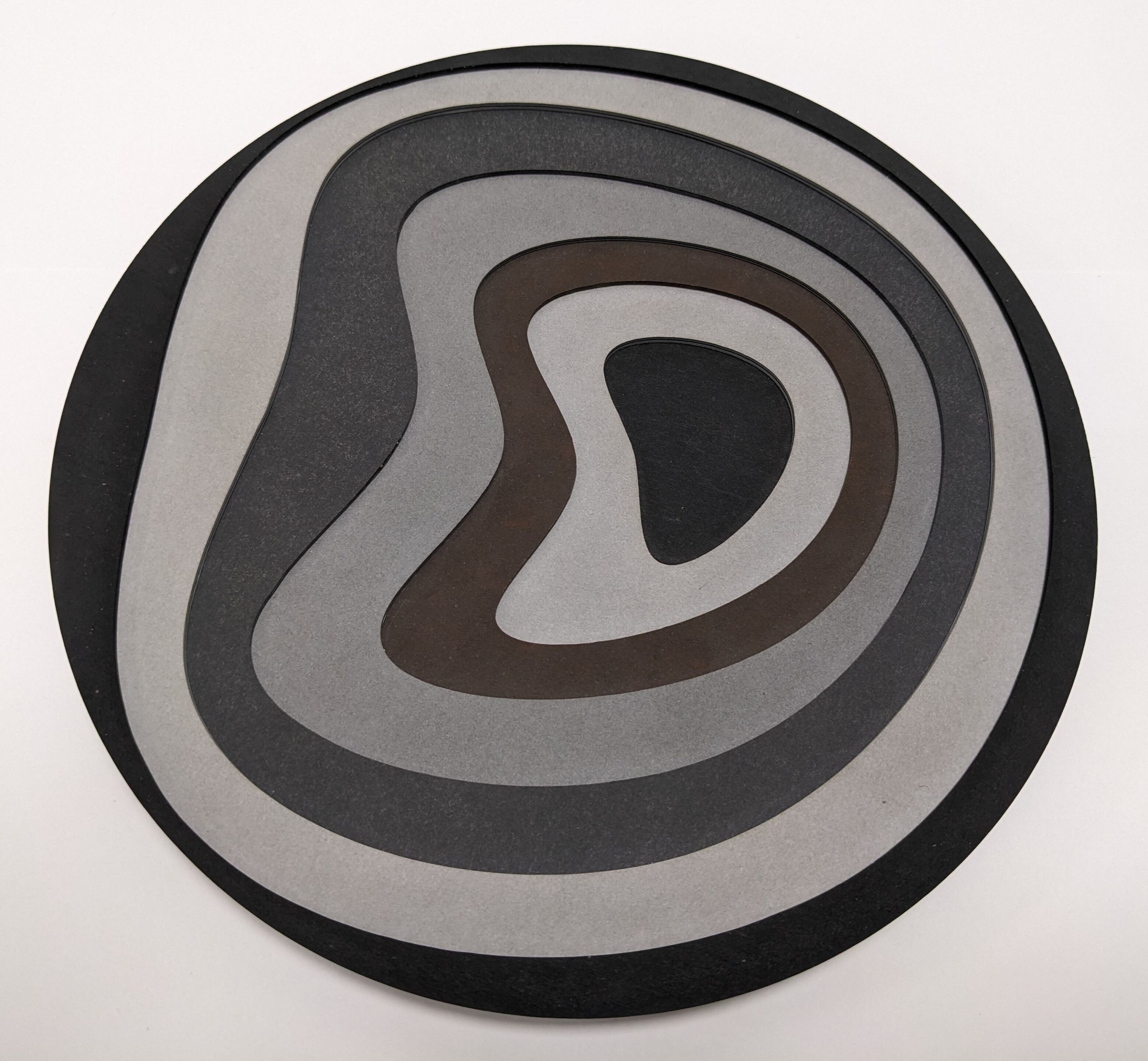 Круглый полый лоток из PaperStone® Agon Essence RE-WOOD ARCH-00021765